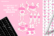 Procreate Couple Love Pose brushes, a Brush Add-On by Revabrush (Thumbnail 3 of 4)