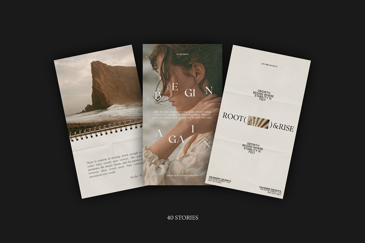 Editorial Wellness Instagram Kit, a Social Media Template by Wildnun Studio (Photo 5 of 10)