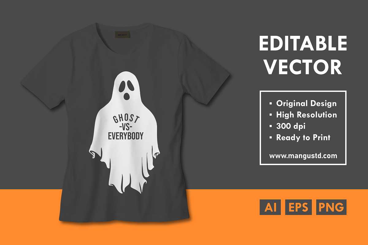Ghost vs Everybody, an Object Illustration by Mangustudio (Photo 2 of 3)