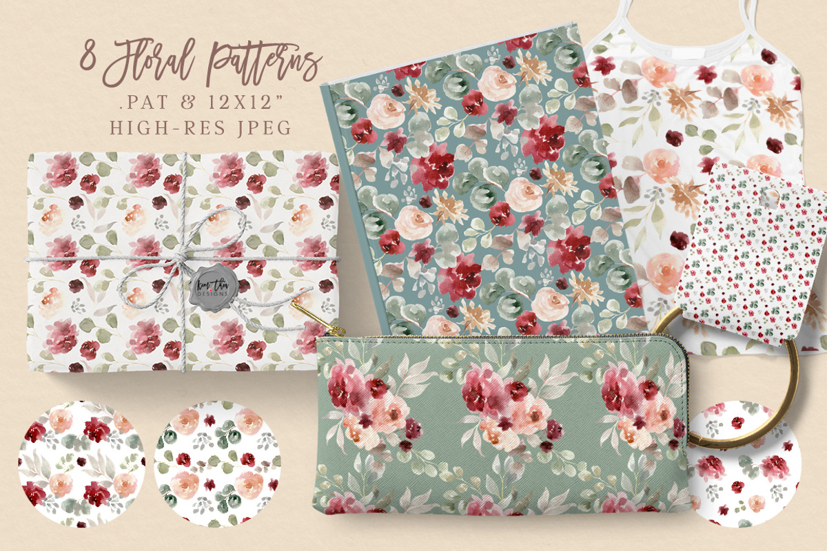 Bohemian Burgundy & Dusty Rose, an Illustration by Kim Thoa Designs (Photo 6 of 10)