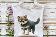Watercolor Fall Autumn Wolf Clipart, an Illustration by Rose Art (Thumbnail 4 of 8)