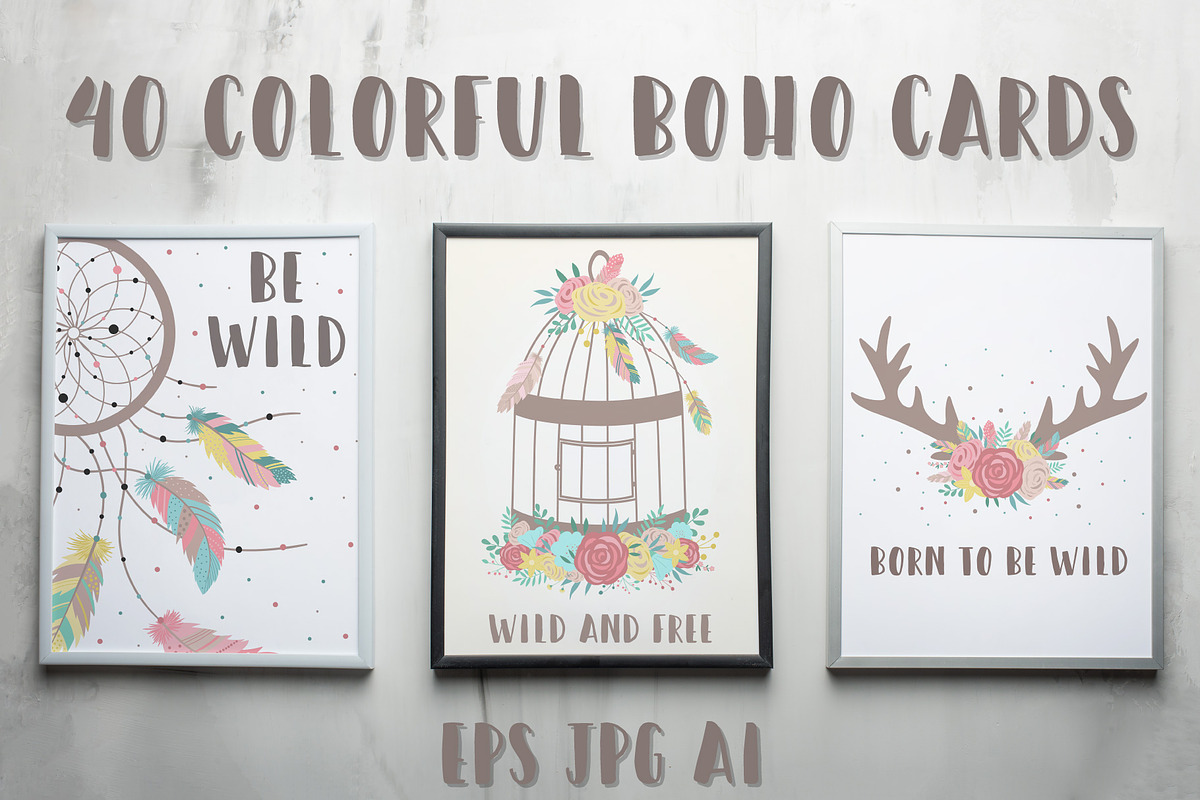 Boho hand-drawn vector collection, a Background Graphic by Samsonchik Store (Photo 2 of 7)