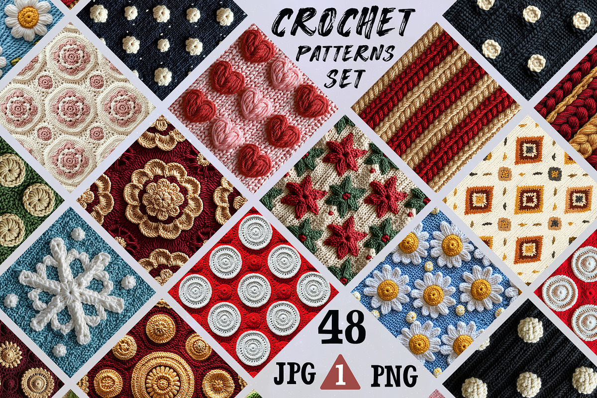 Crochet Patterns Clipart Bundle, an Illustration by Sublimation Artist (Photo 1 of 11)