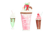 Ice Cream Parlour Watercolor Set, an Illustration by One and Only Paper (Thumbnail 9 of 10)