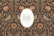 Vintage Bird & Floral Pattern Duo, a Pattern Graphic by Eclectic Anthology (Thumbnail 1 of 13)