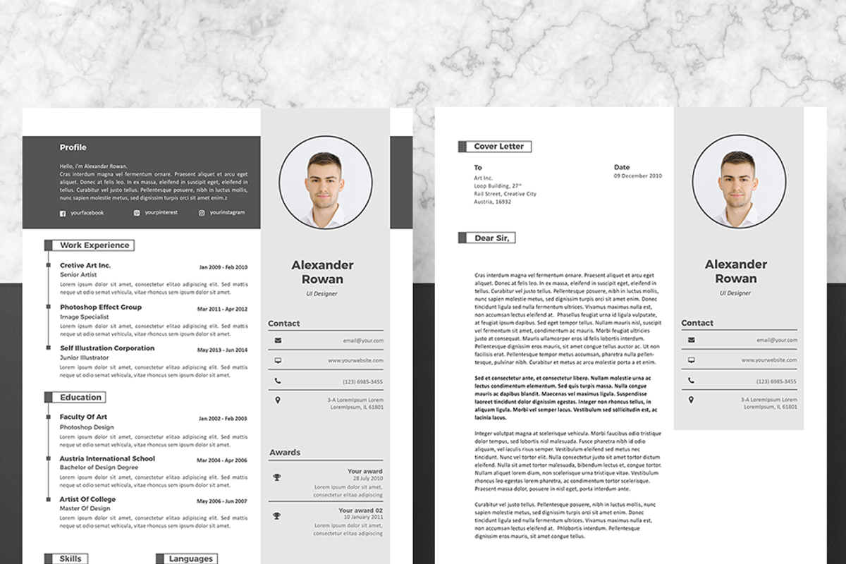Cover Letter & Resume Template, a Resume Template by Hito Graphic (Photo 3 of 8)