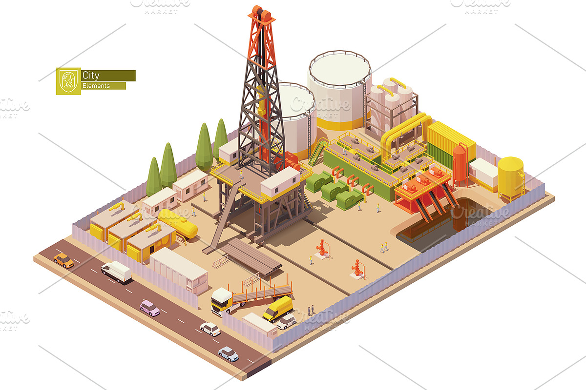 Isometric city map elements, an Object Graphic by tele52 (Photo 8 of 72)