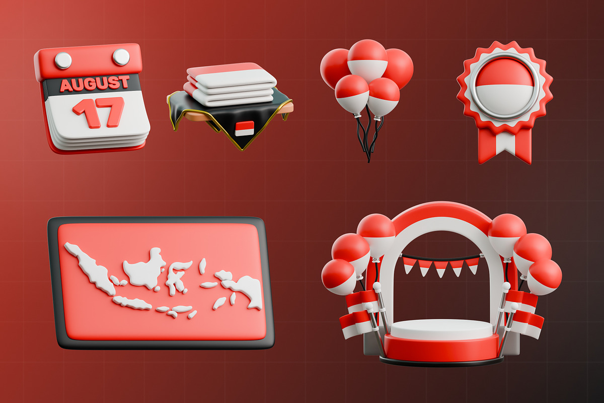 Independence Day Icon 3D Pack, an Object 3D Model by Haps Space (Photo 5 of 5)
