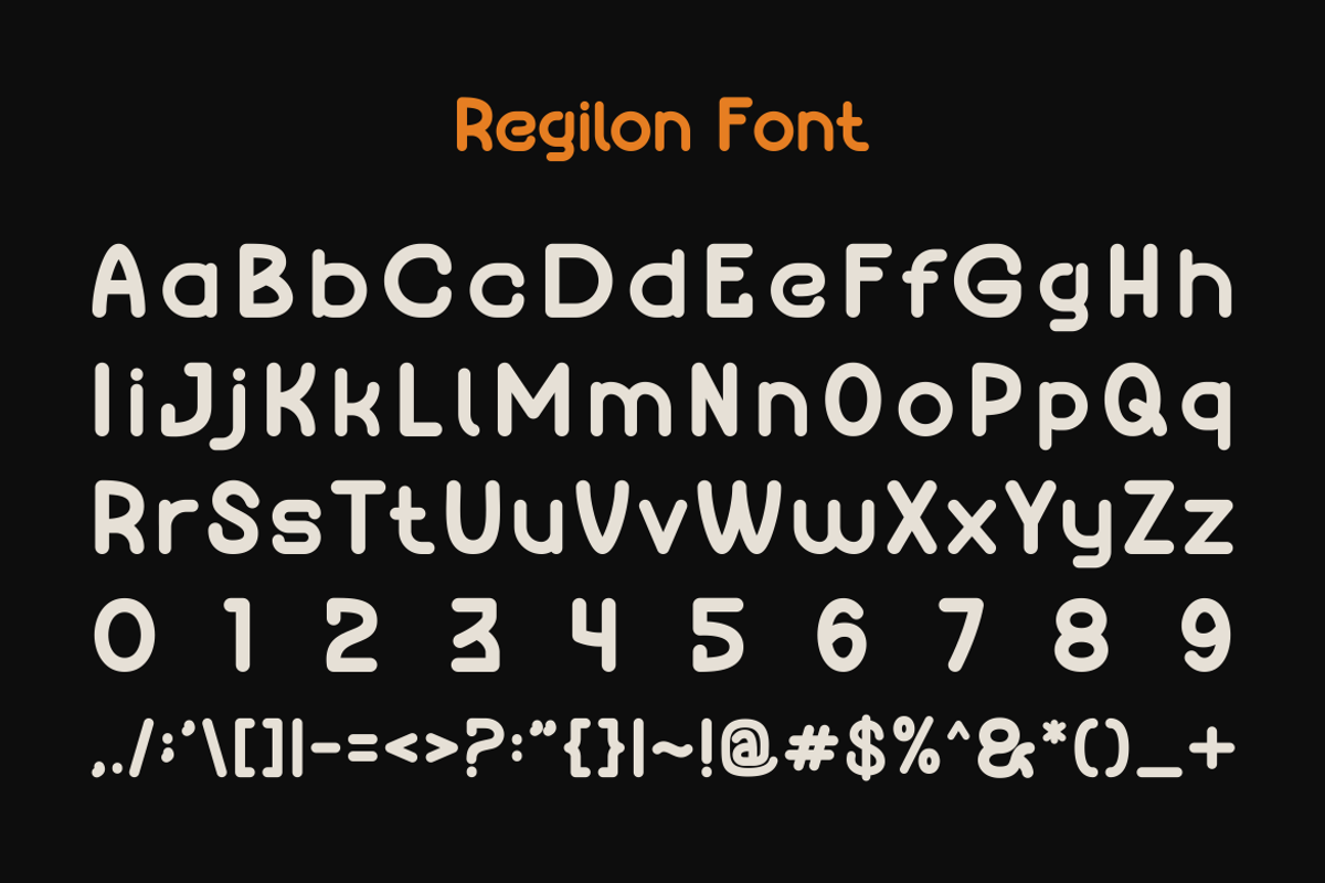 Regilon - Modern Logo Font, a Sans Serif Font by Viswal Studio (Photo 8 of 8)