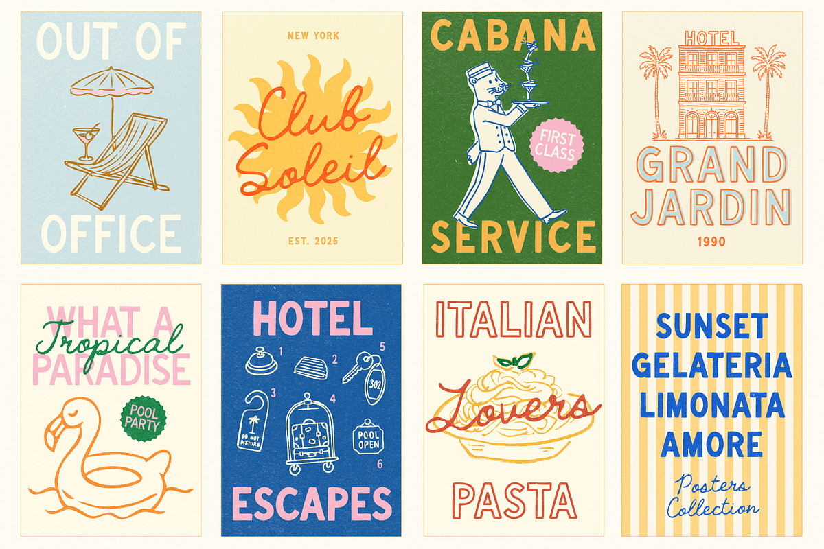Handwritten Resort Vintage Font Pack, a Handwritten Font by Ayya Studio (Photo 9 of 15)