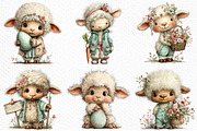 Whimsical Easter Sheep Clipart, an Illustration by Craft Nest (Thumbnail 3 of 11)