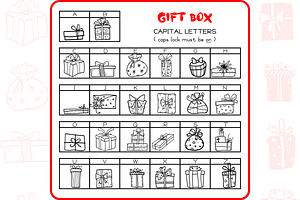 Gift Box Doodles - Dingbats Font