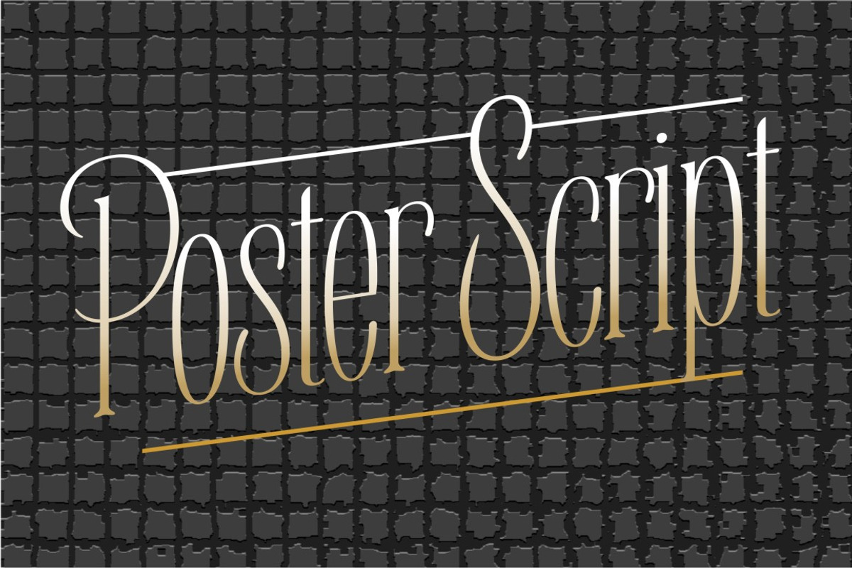 Poster Script, a Serif Font by Art And Sign Unlimited (Photo 1 of 4)