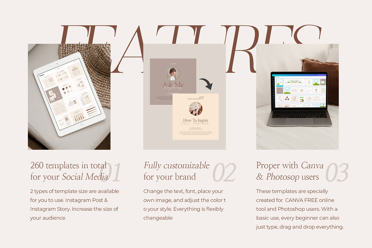 Instagram Creator For Coach CANVA PS, a Social Media Template by Eviory