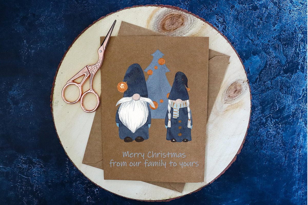Navy & Gold Hygge Christmas Gnomes, an Illustration by Catch the Dream Art (Photo 4 of 8)