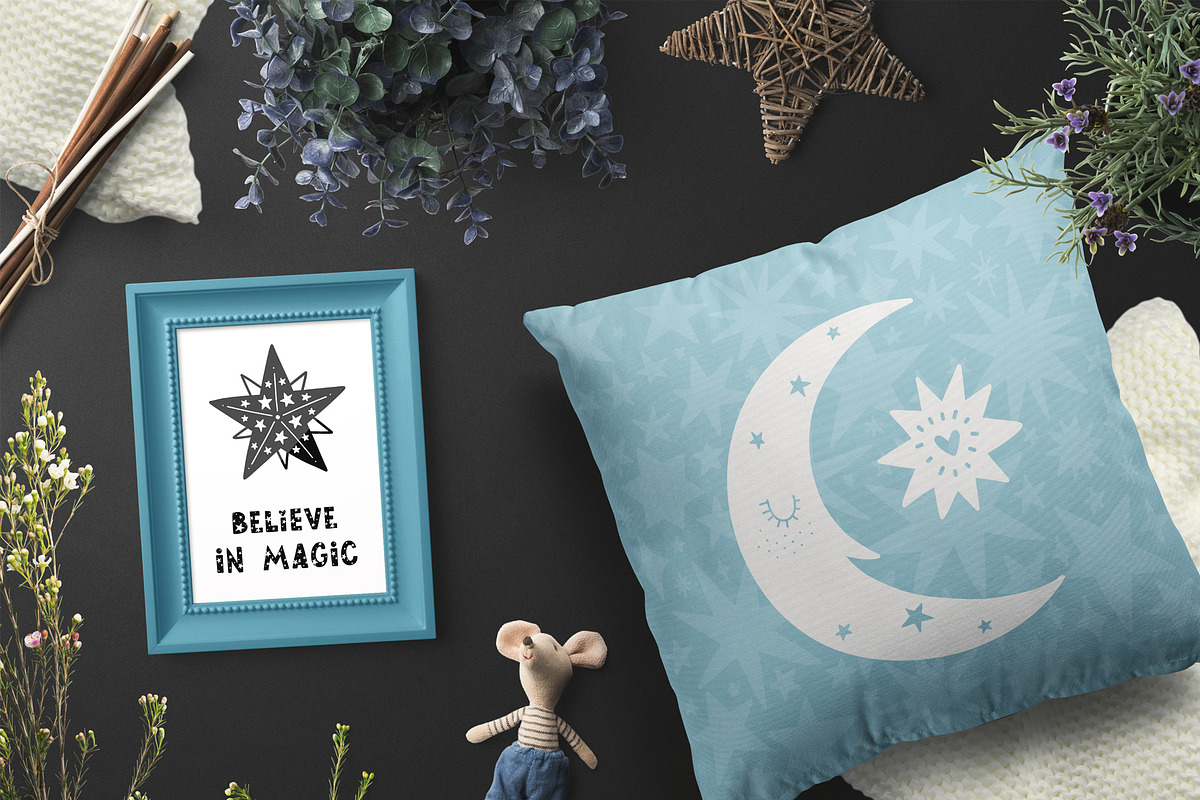 Starry Typeface - Font with Clipart preview 4