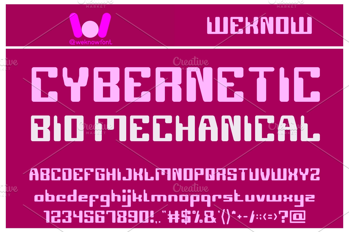 Computer Robot font, a Font by weknow (Photo 5 of 5)
