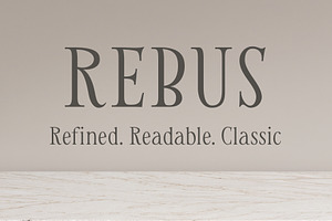 Rebus — Modern Classic Serif