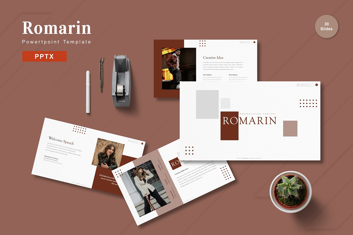 Romarin - Powerpoint Template, a Presentation Template by StreaksideStd