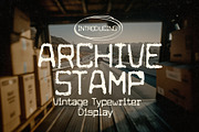 Archive Stamp - Vintage Typewriter, a Sans Serif Font by HipFonts (Thumbnail 1 of 7)