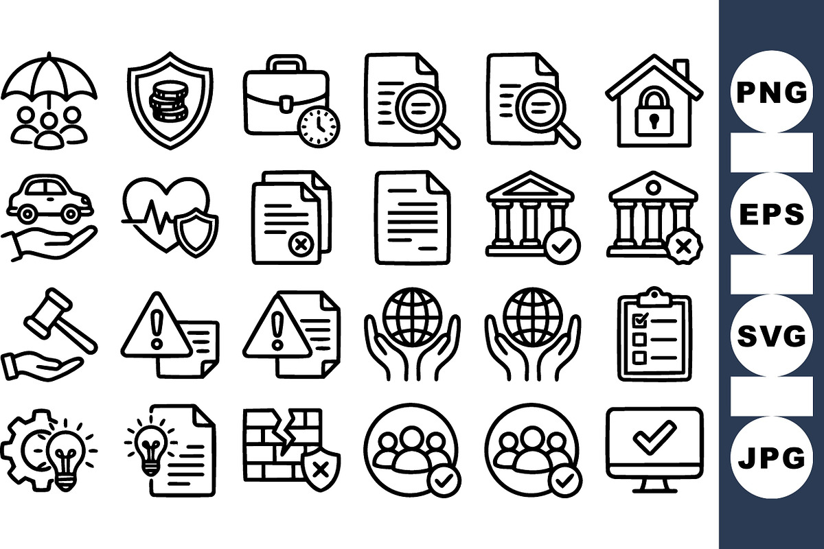 Security And Finance Icon Set, an Illustration by designvectx (Photo 1 of 3)