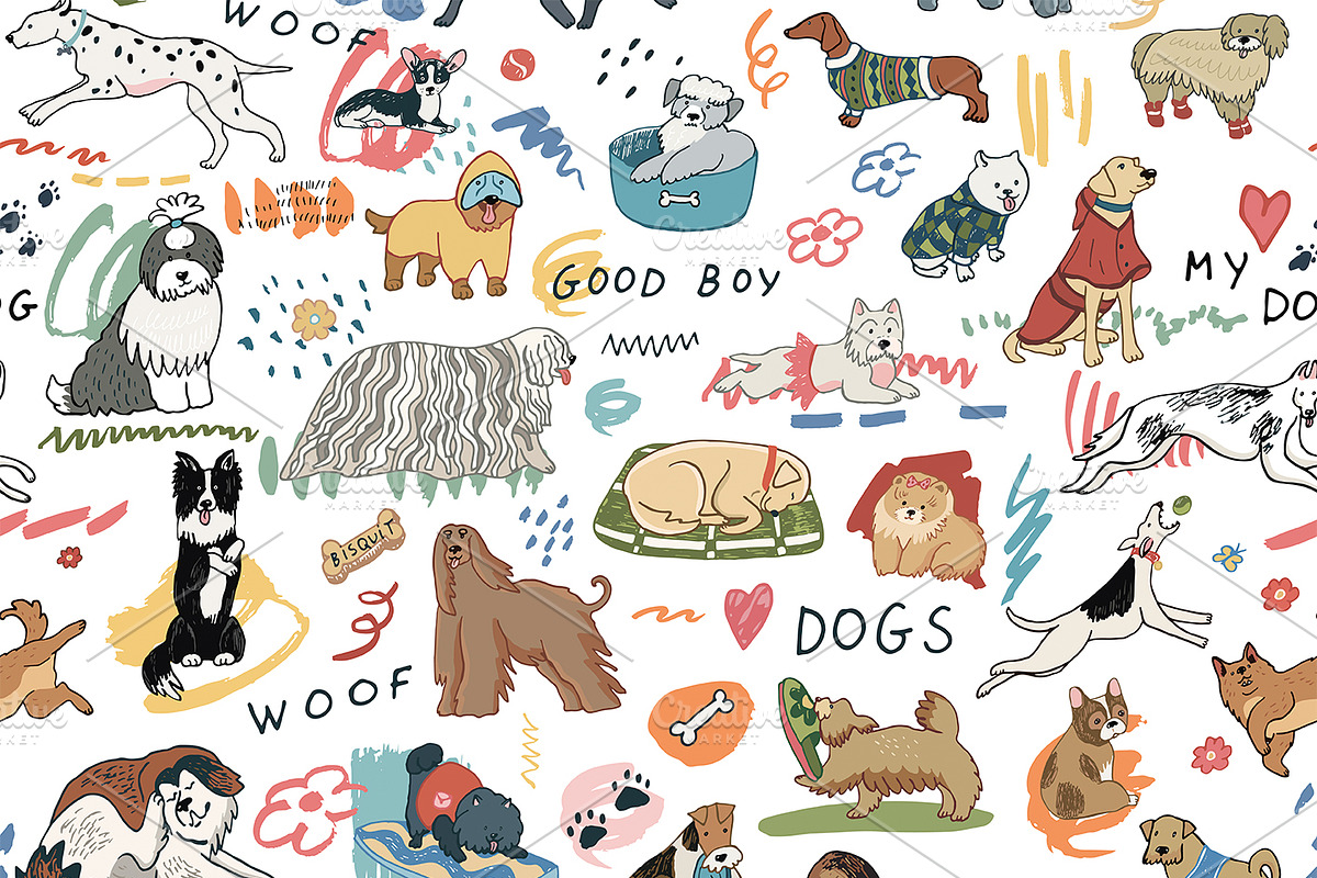 Funny Dogs, an Animal Illustration by GooseFrol (Photo 7 of 14)