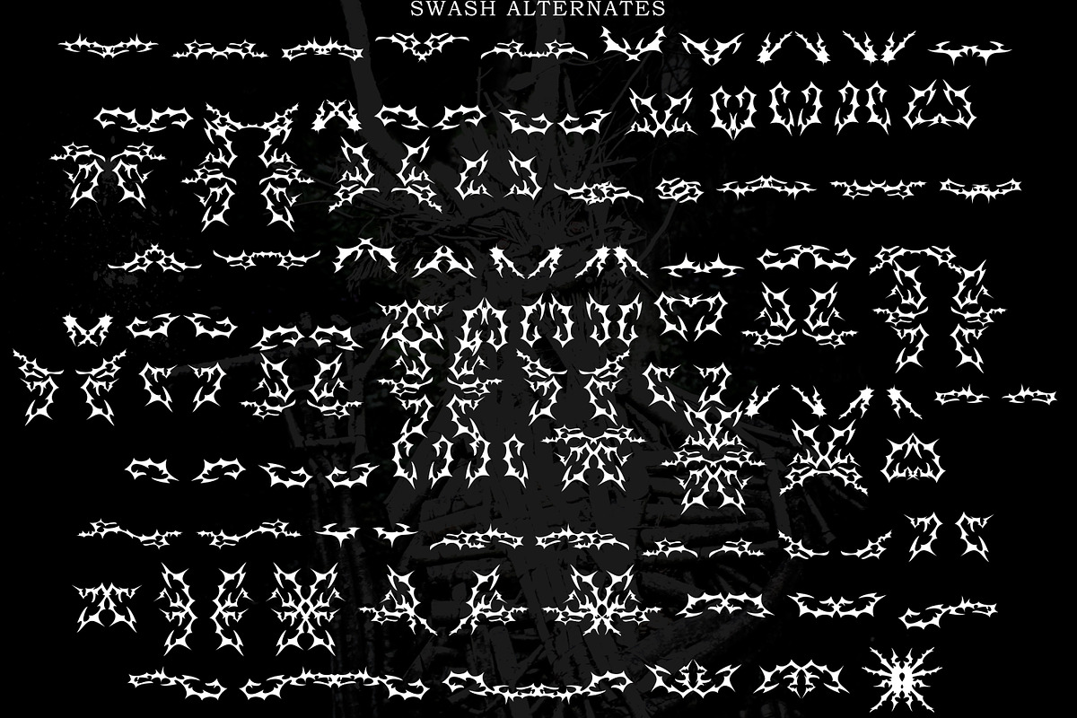 Morse - Black Metal Font, a Blackletter Font by tebaltipislab (Photo 5 of 8)