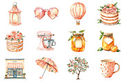 Cute Peaches Garden Fruit Png, an Illustration by CitraGraphics (Thumbnail 2 of 6)