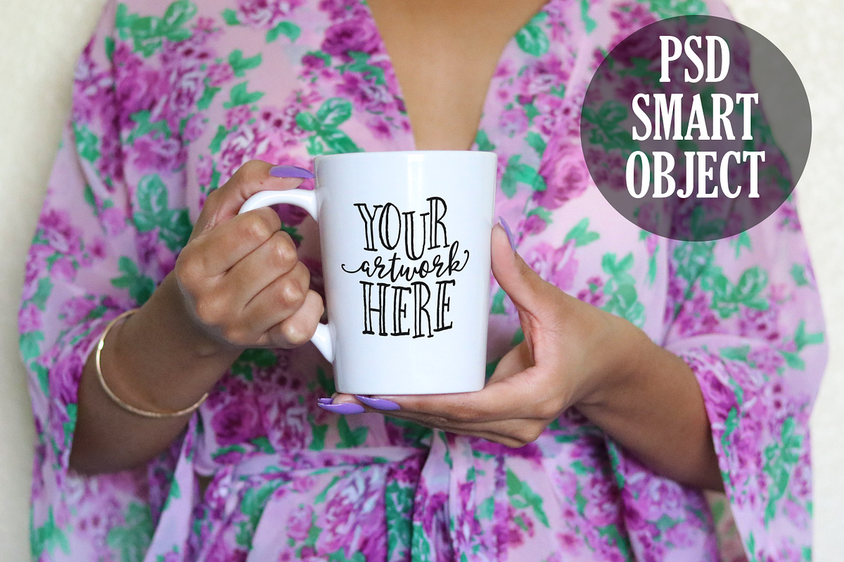 CHERRY NOIR Lavender Mug Mockup, a Product Mockup by Cherry Noir Design