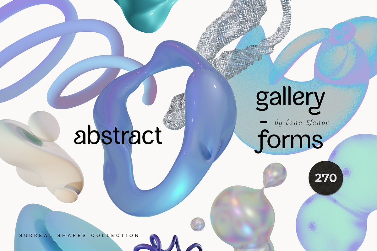 ABSTRACT holo shapes gradients blend, an Object Graphic by Lana Elanor (Photo 6 of 12)