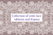 Wide lace ribbons and frames., a Pattern Graphic by Ajuga (Thumbnail 1 of 5)