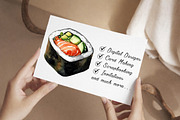 Watercolor Sushi Clipart Bundle, an Illustration by Libby Wishes (Thumbnail 4 of 7)