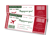 Happy New Year Boarding Pass, a Card Template by YasdeyDesigns (Thumbnail 2 of 8)