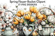 Spring Flower Basket Clipart, an Illustration by Daily.Designs (Thumbnail 1 of 8)