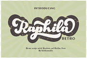 Raphila retro, a Script Font by Sulthan Studio (Thumbnail 1 of 7)