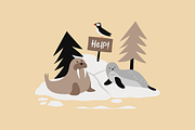 Arctic Animals Illustration, an Animal Illustration by Jump Studio (Thumbnail 10 of 10)