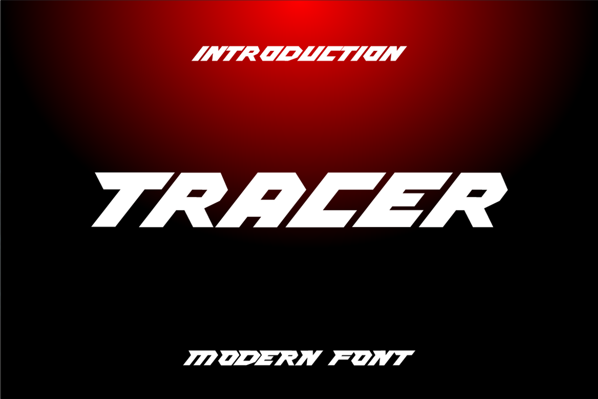 Tracer font, a Font by Akdesain