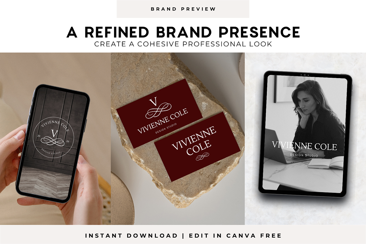 Elegant Monogram Logo Kit | Canva, a Branding & Logo Template by BrandhavenStudio (Photo 2 of 9)