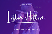 Letter Hellen Signature Dry Brush, a Script Font by Garisman Std (Thumbnail 9 of 10)