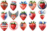 Independence Day Strawberry PNG, an Illustration by SinaCreation (Thumbnail 2 of 10)