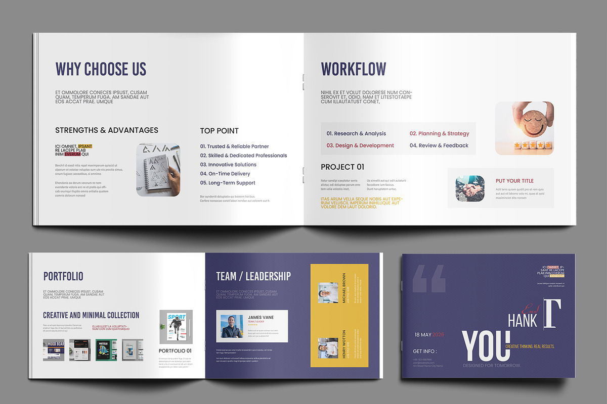 Corporate Company Profile Layout, a Brochure Template by MightyDesign (Photo 5 of 8)