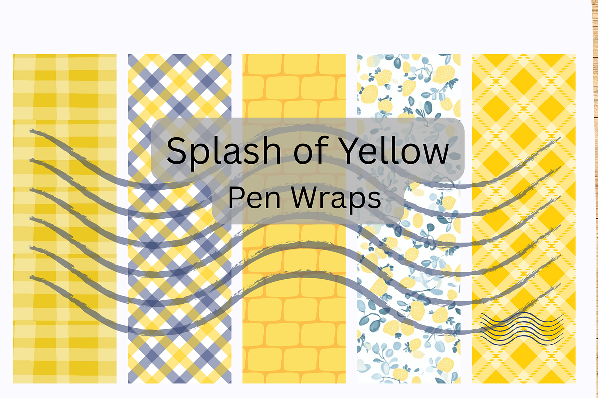 Splash of Yellow Pen Wraps, a Pattern Graphic by SmallTownDigital (Photo 2 of 3)