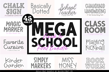 MEGA Back-To-School Font Bundle