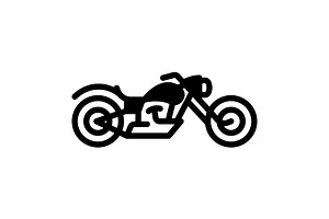 Bike motorcycle solid icon, a Solid Icon by Creative priyanka