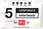 Corporate Letterhead Bundle - 3, a Stationery Template by ND Design (Thumbnail 1 of 6)