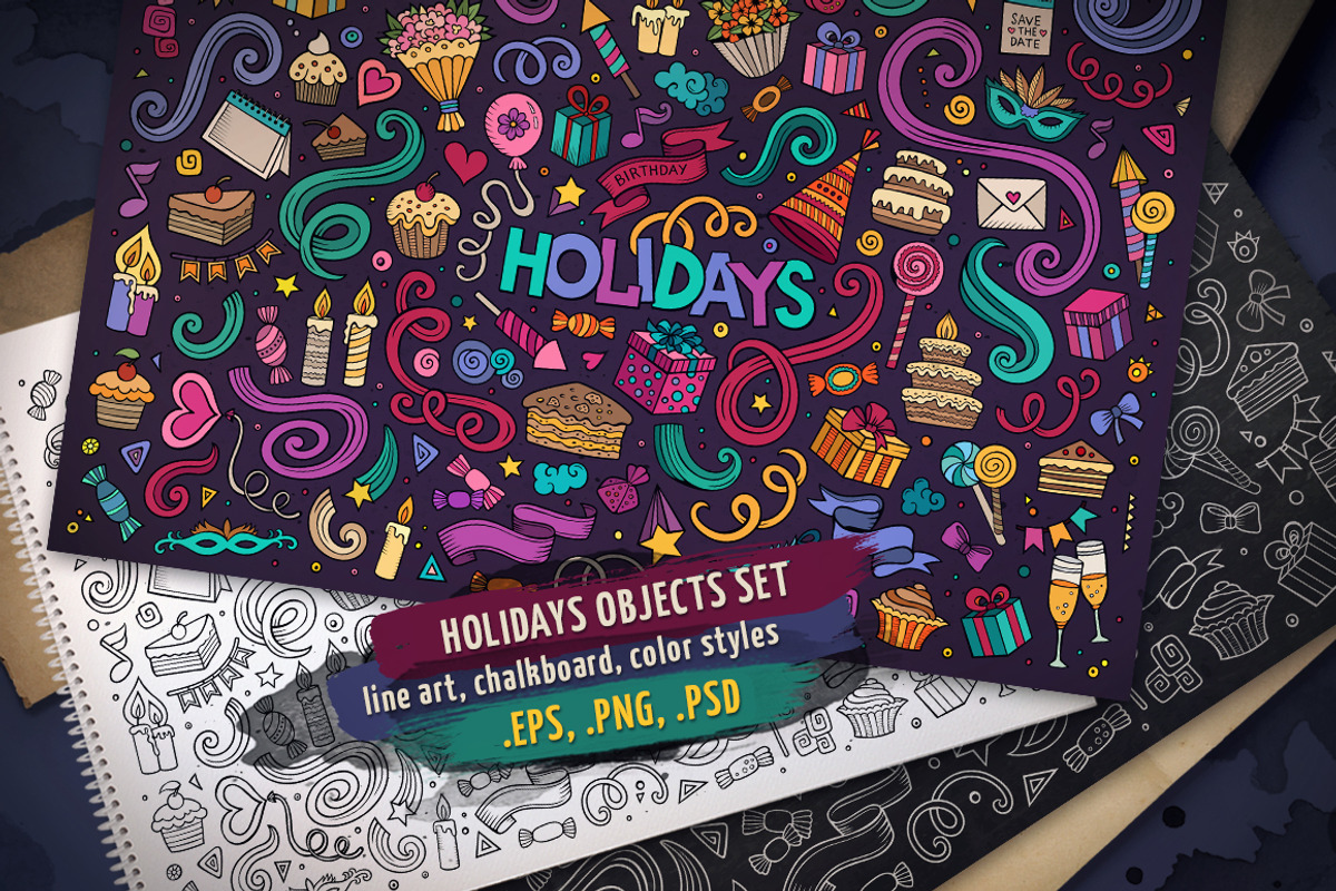 Gigantic Objects Bundle/ Part 2, a Decorative Illustration by BALABOLKA (Photo 8 of 21)