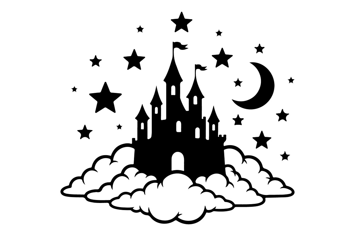 Fantasy Castle Cloud Moon Bundle, an Object Illustration by Gaye Art (Photo 22 of 30)