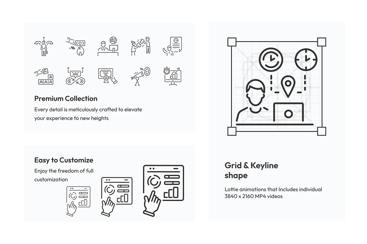 Project Productivity Animated Icons, an Outline Icon by Prosymbols (Photo 3 of 4)