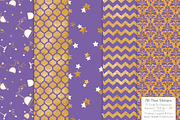 Gold Foil Digital Papers in Purple, a Pattern Graphic by Amanda Ilkov (Thumbnail 4 of 4)