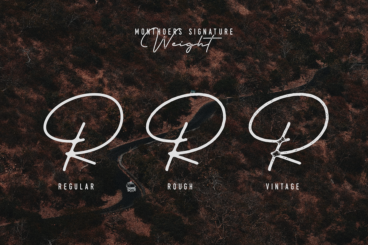Monthoers Signature - Font Duo preview 7